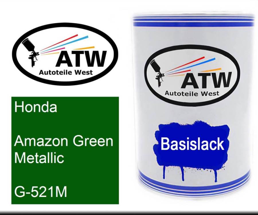 Honda, Amazon Green Metallic, G-521M: 500ml Lackdose, von ATW Autoteile West.